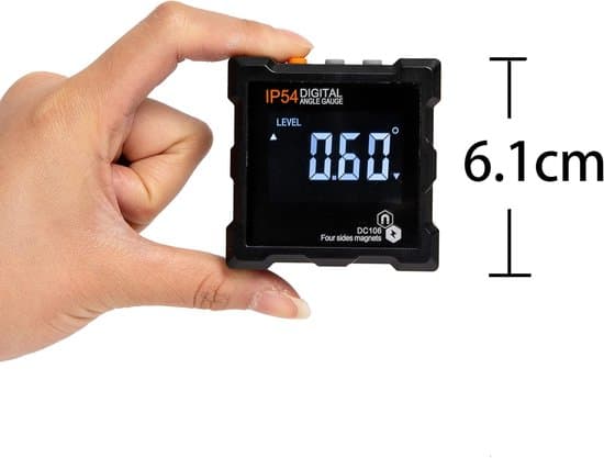 Magnetisk digital inklinometer med LCD-display, vattentät, 4 magneter, inklinometer