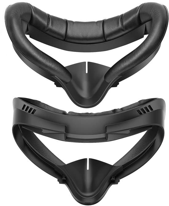 Velegnet til Meta/Oculus Quest 2 VR-headsetmaske/stander, smart tilbehør, åndbart PU-læder.