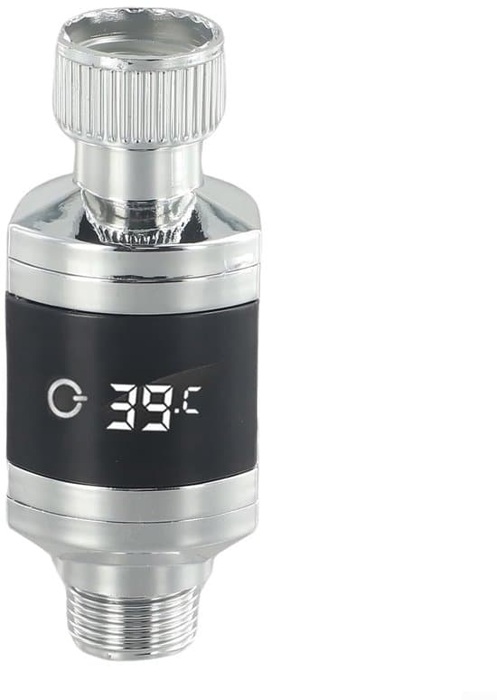Duschtermometer med känslig sensor och digital LED-display, känslig kran-temperatursensor, lämplig för badrum.