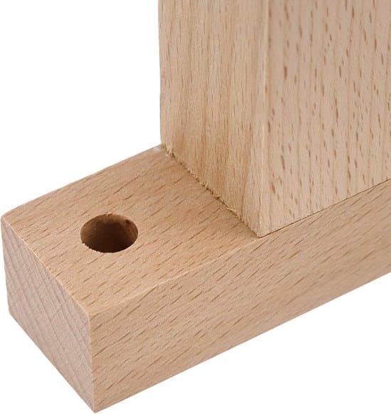 2-pack robusta gardinstångs- eller klädstångsfästen i trä (30 mm)