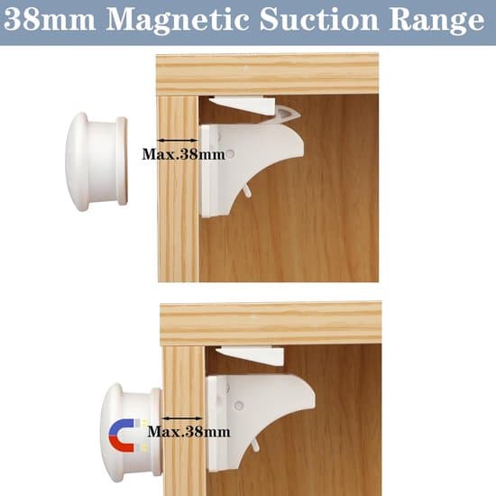 Magnetiska barnsäkerhetslås - dold design - 10-pack