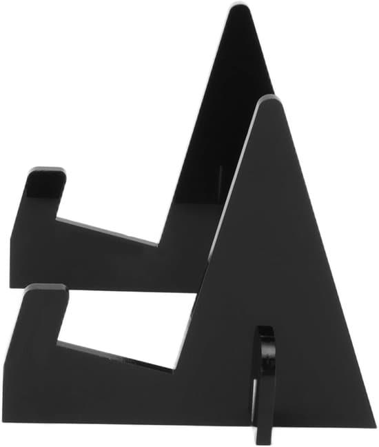 8 stk. akryl bogstander, displayholder Displaystander til bøger Displaystander til tablets, aviser, magasiner, laptops (sort)