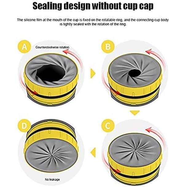 Twist-Top Cup - 300 ml vridbar vattenkopp med sugrör, resemugg för kaffe, läckagesäker termomugg, bärbar för studenter, flickor, kvinnor