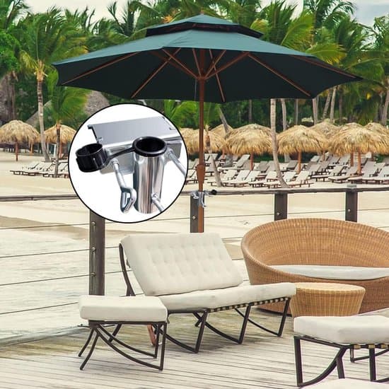 Balkon Parasolholder Klips - 3.8cm Indvendig Diameter
