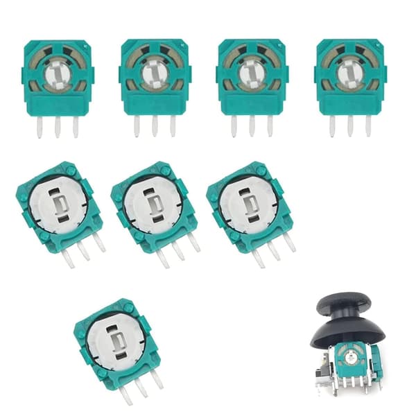 8-delars PS5-kontrollbytesats - 3D Joystick Sensor Modul & Analog Pad - Grön