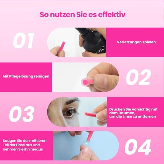 4-pack kontaktlins sugkoppar - Flerfärgad
