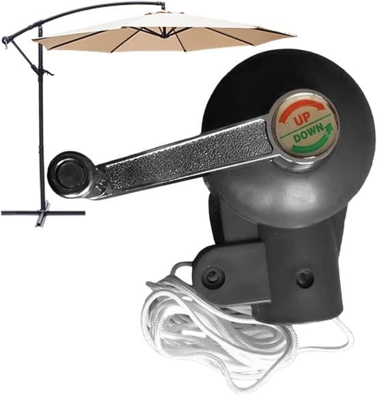 Solparasol håndsving reservedele, håndsving mekanisme håndtagssæt, solparasol tilbehør