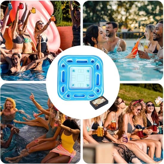 Bærbart flydende poolbord og spa-tilbehørsbakke til sommerfester