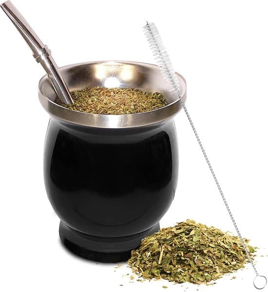 Moderne Mate Te Kopper, Mate Te Startsæt, Rustfrit Stål, Dobbeltvægget, Tre-delt Sæt, Tekopper, Traditionel