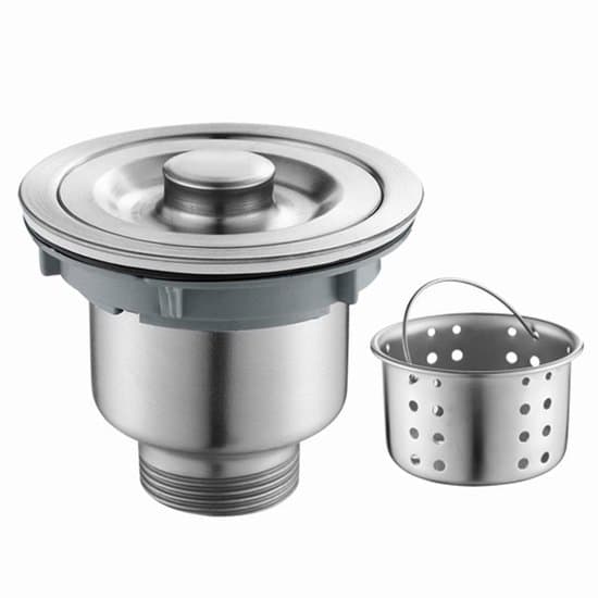Køkkenvask stenfilter, Med håndkurv og adapter - Sølv