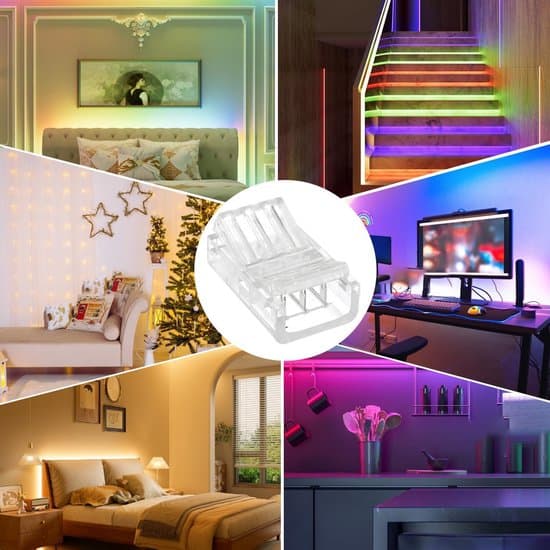 3-bens LED COB RGB Lysbåndsforbindelse til 10 mm bånd - Hurtig adapter