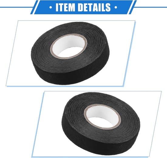 4-pack 19mm x 15m Svart Polyesterfiber Bil- och Elledningstejp