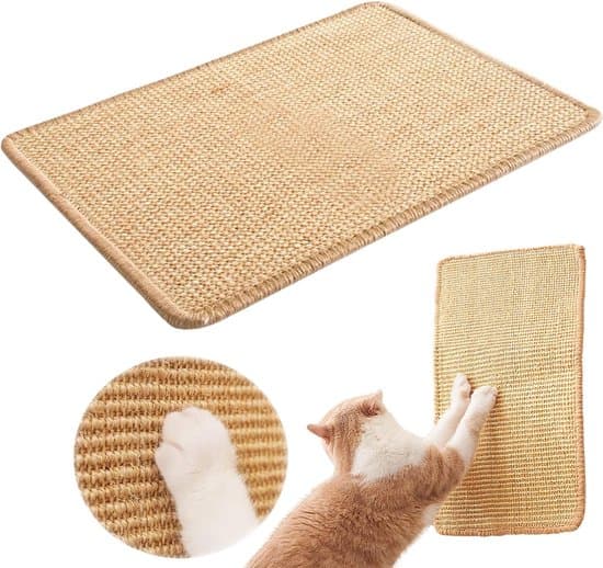 50x25 cm Sisal Kattekradsemåtte til møbel- og sofaprotektion, 1-stykke