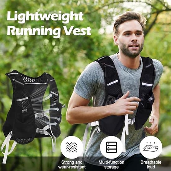 Reflekterende Multilomme Trail Løbe-/Hydreringsvest