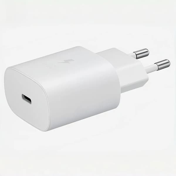 25W USB-C Hurtigoplader, Strømadapter, USB-C Oplader, Hvid
