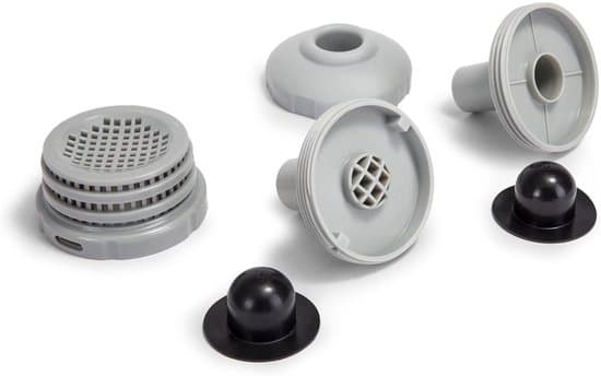 Poolindløbsdyse - 32 mm diameter - til Intex pools - grå