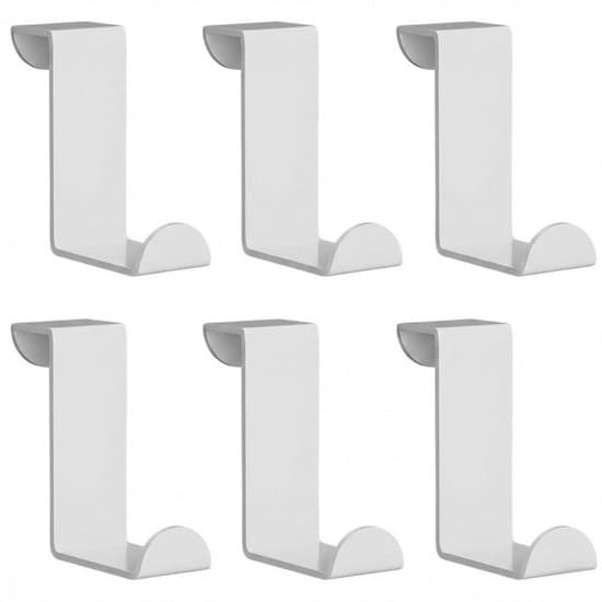 Sæt med 6 sorte dørkroge - Multifunktionelle, robuste, holdbare knager - 2*4*6 cm