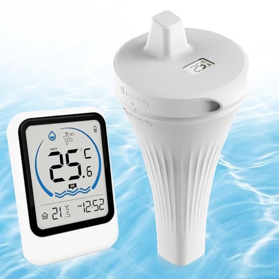 Trådløst pooltermometer, flydende digitalt pooltermometer, IP68 vandtæt med LCD-basestation, vandtermometer til swimmingpool, 50m rækkevidde