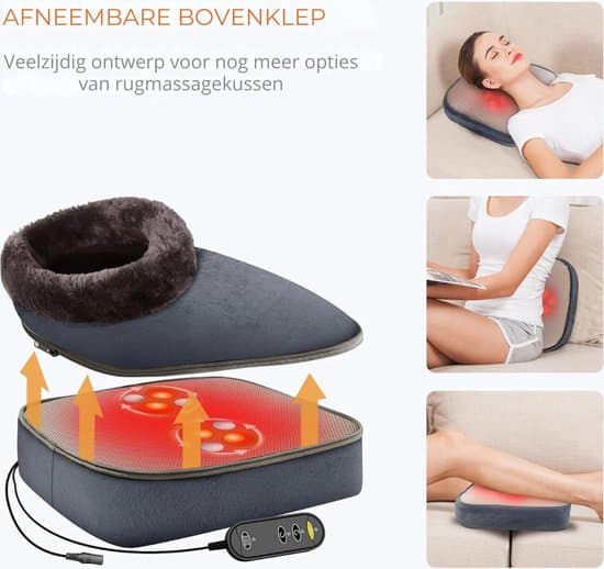 Fodmassageapparat med varmefunktion og flere intensitetsniveauer, Sort