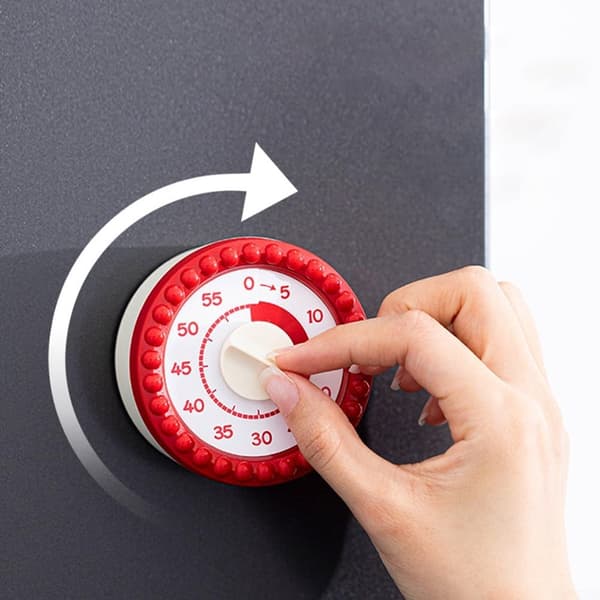 Multifunktionel timer manager, studie-timer og køkkenpåmindelse, justerbare indstillinger, bærbart design, plastik (rød).