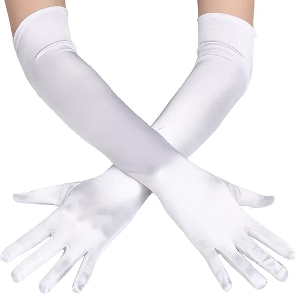 Damehandsker - Festmodel - Elastisk Design - Voksenstørrelse - Sort