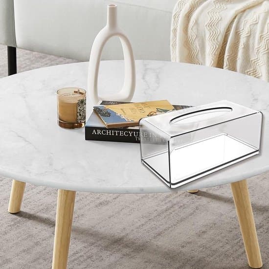 Transparent Rektangulär Akryl Servettlåda (22 x 12 x 9 cm)