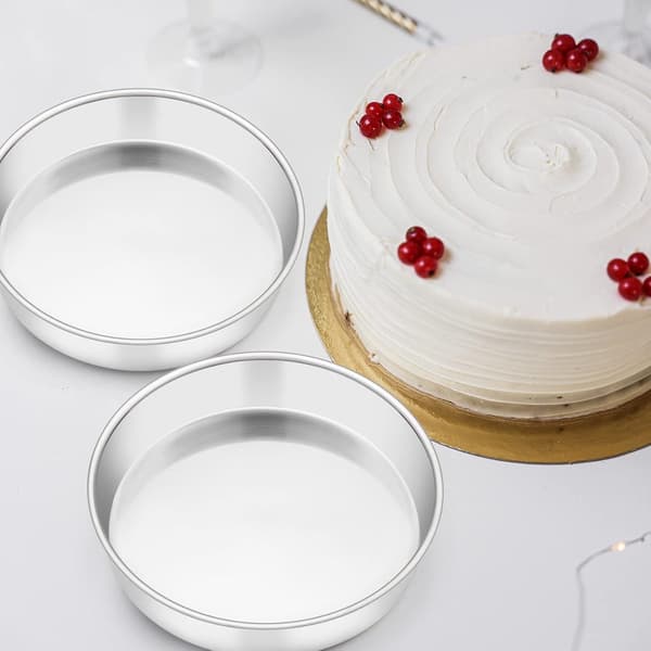 2-delt rund kageformssæt i rustfrit stål, Diameter, 20 cm, Jul, Til fødselsdage, bryllupper