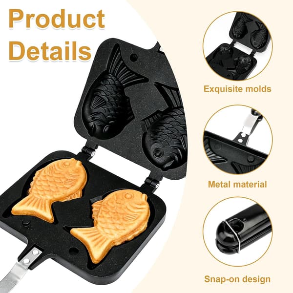 Dobbeltlags Snapper Bageform - Perfekt til at lave hjemmelavede feriedesserter - Aluminium - Sort