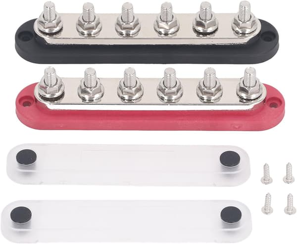 M8 strömfördelningsmodul, 2-pack, bussplintmodul, med lock