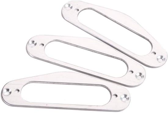 Metall enkelspolig pickup-sargplatta - Gitarrtillbehör - Silver - Ersättningsringar - Lämplig för gitarrprojekt