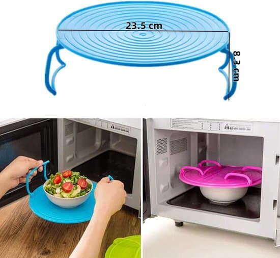 3 mikrobakke, rund, dampning, stativ, damp, mikrobølgeplade, plade, stativ, plaststativ, bageplade
