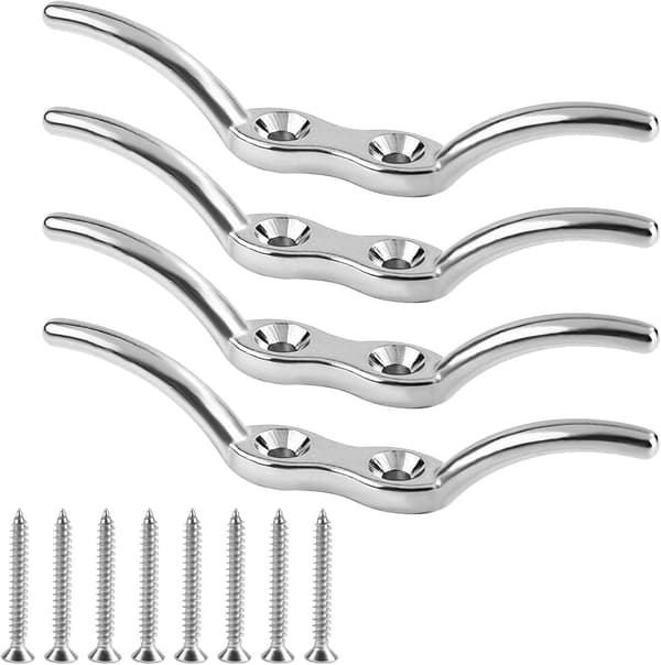 4-delt sæt marinepullerter, 11,2 cm marinekajpullerter, kraftige rebpullerter, velegnet til nautisk dekoration.
