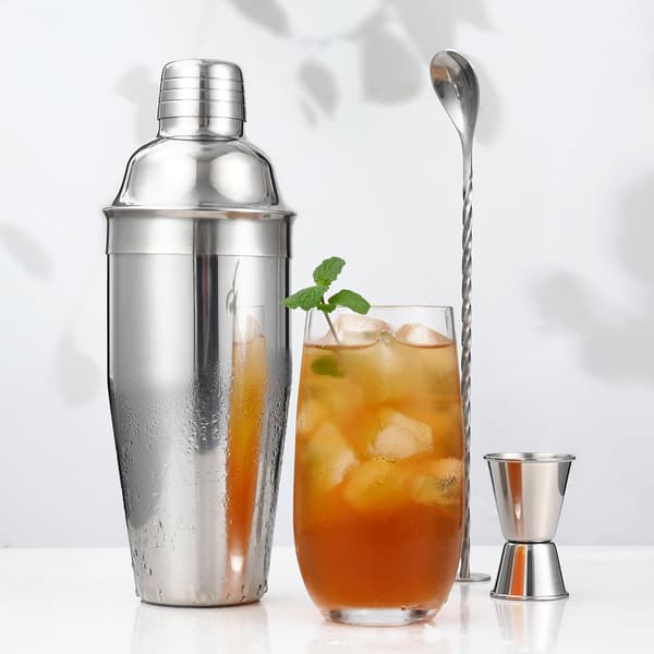 Cocktailsæt i rustfrit stål - tre dele