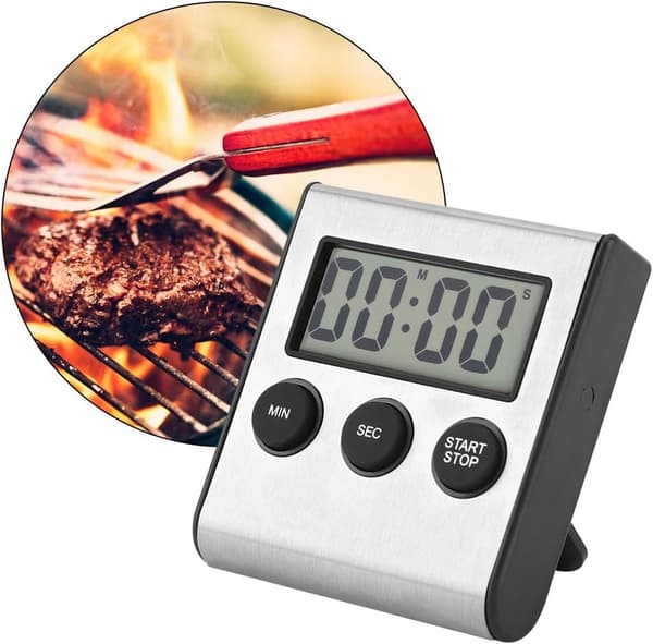 Digital timer, indendørs bord-/vægmonteret vækkeur-timer, digital køkkentimer