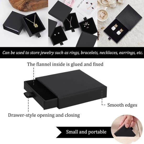 7x7x1.8cm Mini Reseförvaringslåda för Smycken med Skumfoder - Rosa