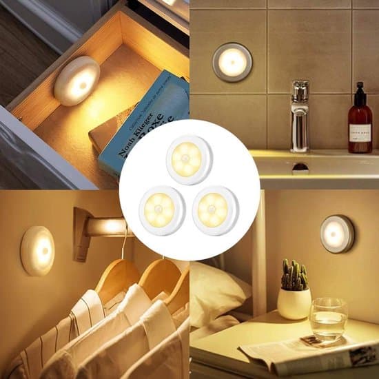 LED-nattlampa 3-pack, rörelsesensor, batteridriven