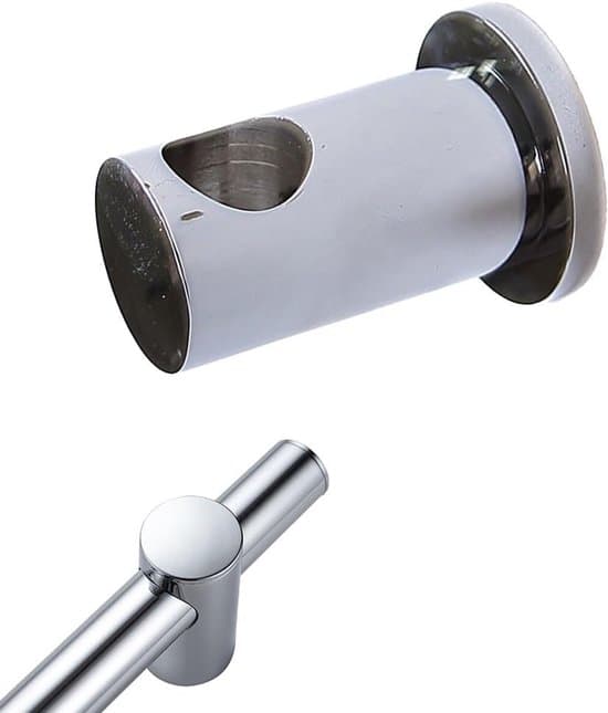Duschhuvudhållare - Väggfäste - Dusch - Mässingsmaterial - 22 mm hål - Silverfärgad
