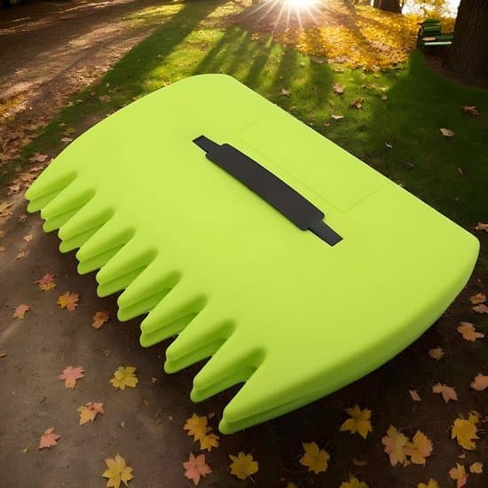 Handräfsa med lövklor - Trädgårdslövsamlare - Gräsmattevård - Lättviktsdesign - 29B centimeter - Grön