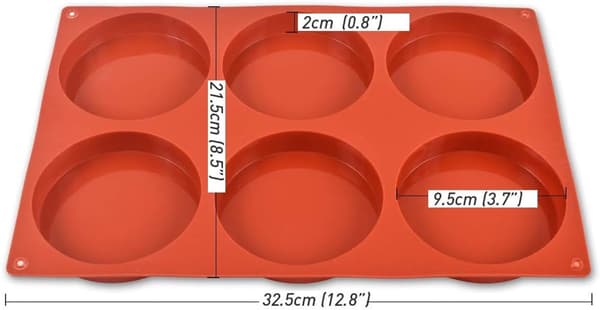 Rund silikonkakform - multifunktionell - 2-pack - 10 cm