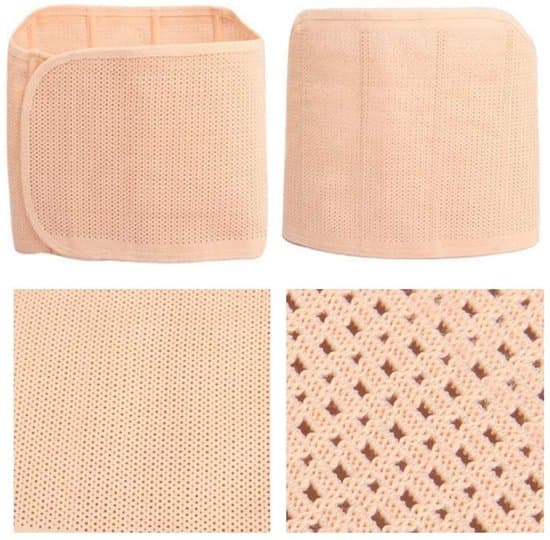Støttebælte til barsel efter fødsel - Støtte efter fødsel - Åndbart og elastisk - Justerbart (L-Beige)
