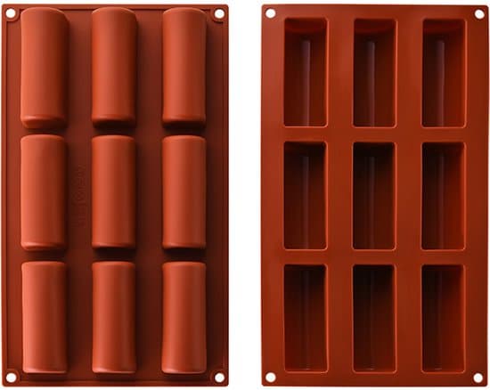 To silikone kageforme, halvcirkelformede bageforme, silikoneforme - DIY chokolade budding bageforme