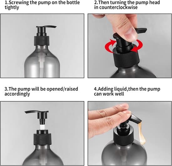 2-delad 500 ml tvålpump, tomma påfyllningsbara pumpflaskor, tomma plastflaskor för tvål, schampo, lotion, duschgel - grå