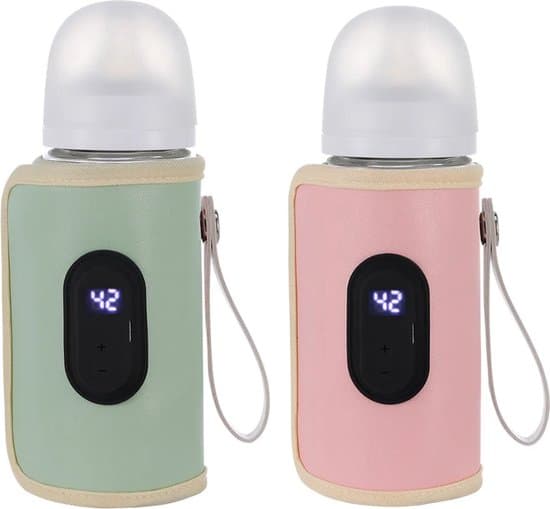Pullonlämmitin - Vauvan pullon suojus - Säädettävä pullonlämmitin - Kannettava pullonlämmitin - USB-liitäntä - Vihreä