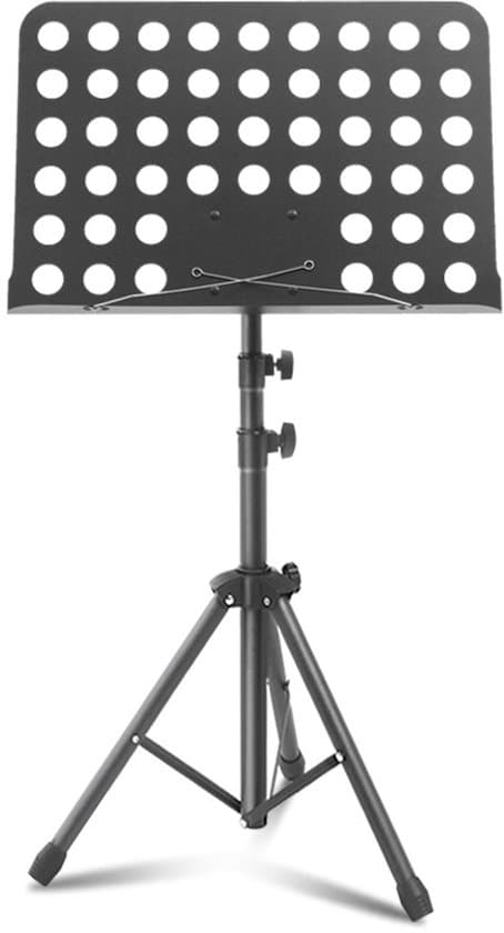 Justerbart Foldbart Noderstativ (65–160 cm) – Professionel Tripod Model, Sort Metal, til Klaver, Guitar, Violin og Noder