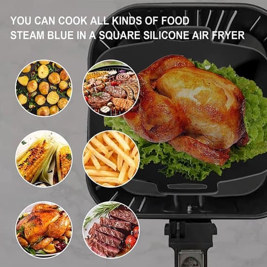 100-pack Air Fryer Silikonbricka Pergamentfoder - 20x15 cm