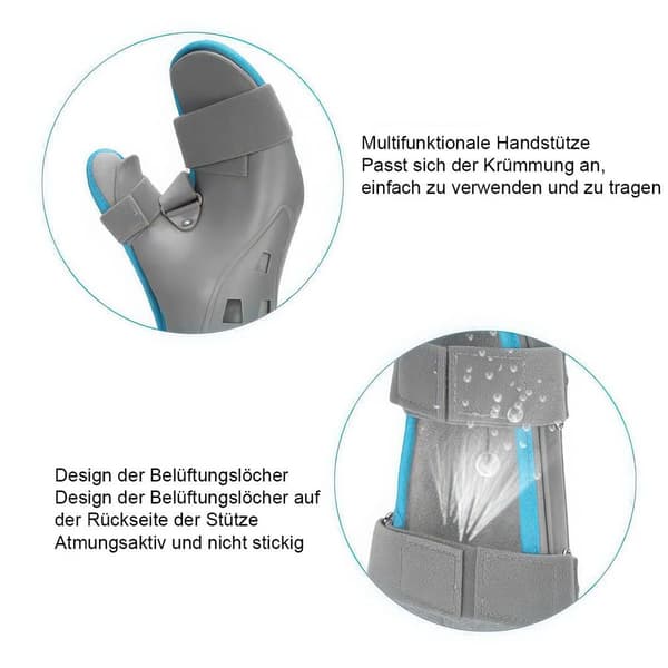 Handledsstöd, justerbar åtdragning, unisex, grå, högerhänt stil