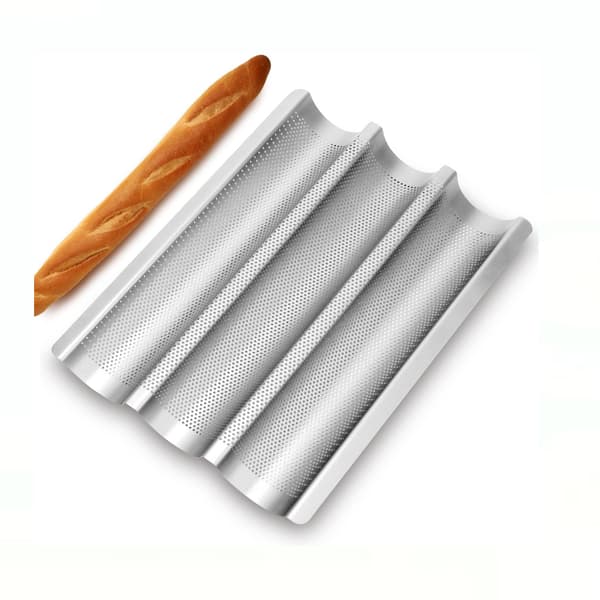 3-rums brødform med bred kant og non-stick - 38*29*5CM
