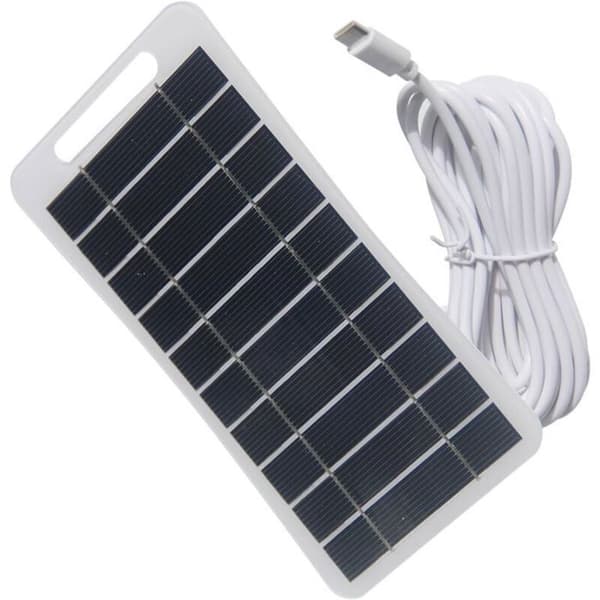 Solcelleoplader, 2W solpanel, 5V USB-stabilisatorstativ, soladapter til mobiltelefoner (til telefonbrug).