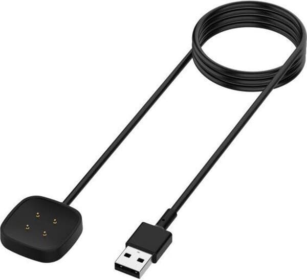 USB-opladerkabel til Fitbit Versa 3, Fitbit Versa 4, Fitbit Sense og Fitbit Sense 2e smartwatches, med magnetisk oplader.