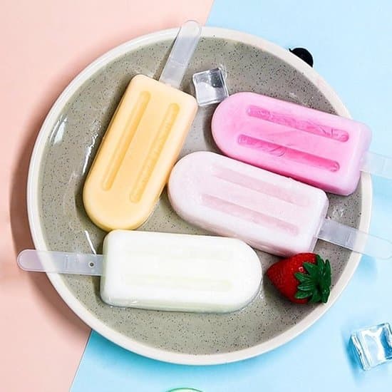 4 Stykker Silikone Ispindeform - Genanvendelig Ispindemaskine med Pinde til Sunde Sommertreats